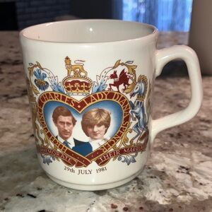 Prince Charles Lady Diana Spencer Marriage Commemoration Mug 1981